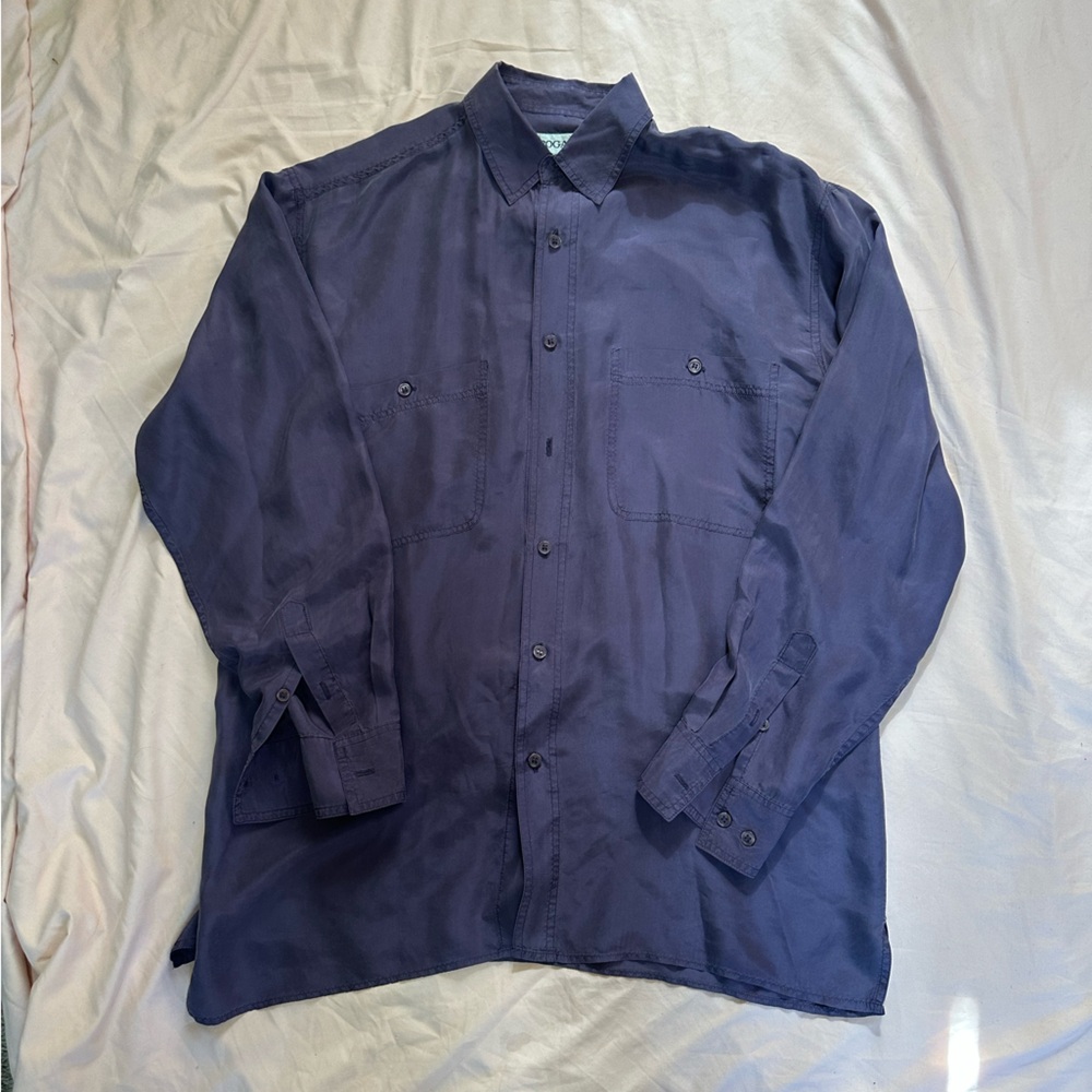Vintage Bogari Purple Silk Top